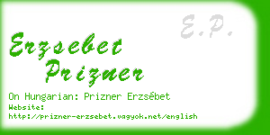 erzsebet prizner business card